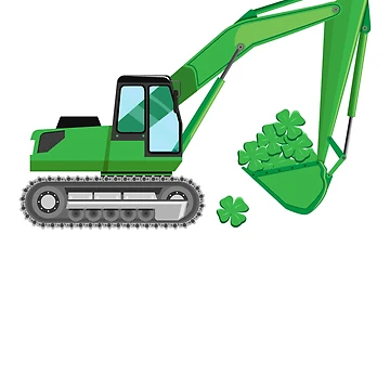 Imagen de la obra I Dig St. Patrick's Day Excavator Boys Kids St Patrick's Day Gear de DynamicDesign