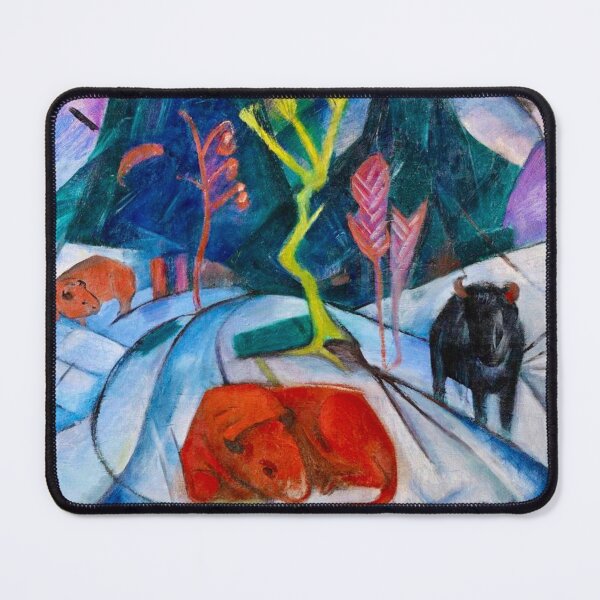 Item preview, Bison in Winter (Red Bison) by Franz Marc designed and sold by WonderweissStudio.
