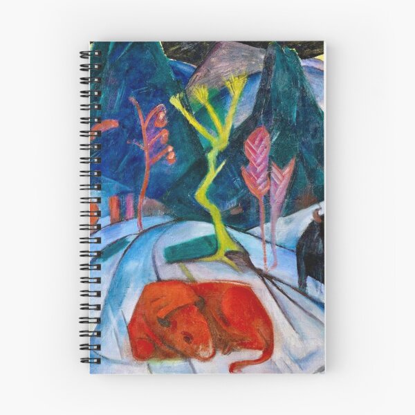 Item preview, Bison in Winter (Red Bison) by Franz Marc designed and sold by WonderweissStudio.