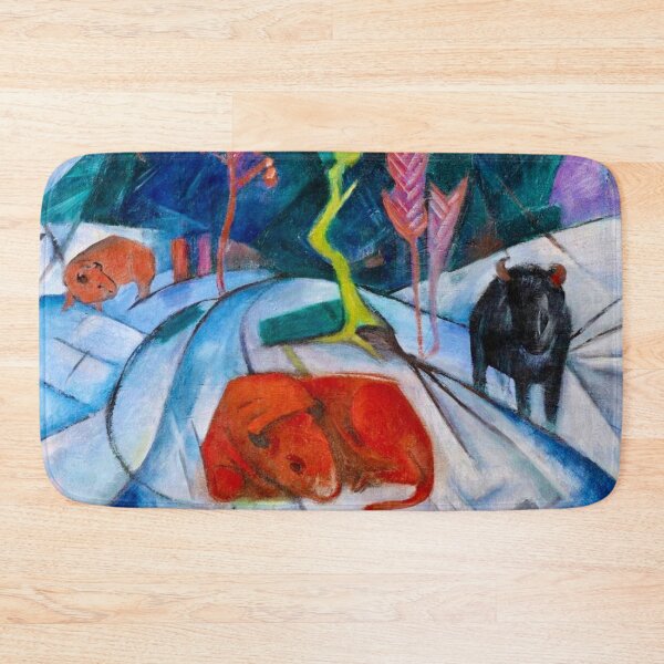 Item preview, Bison in Winter (Red Bison) by Franz Marc designed and sold by WonderweissStudio.