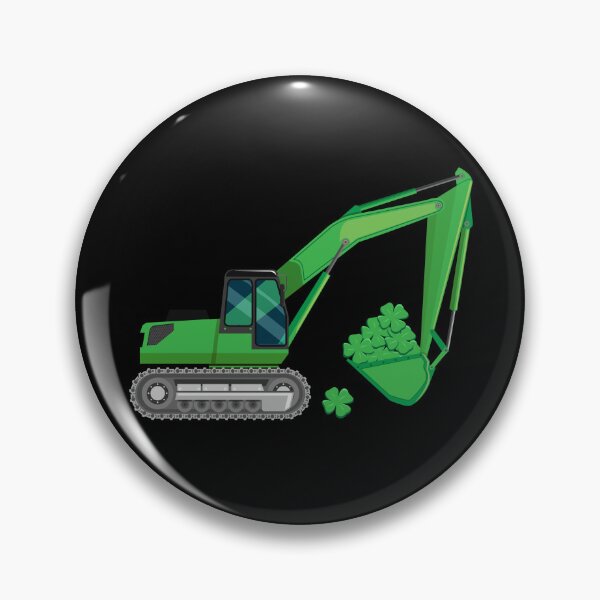 Artikelvorschau, Kids St. Patrick's Day Shamrock Excavator Construction Gear entworfen und verkauft von DynamicDesign.