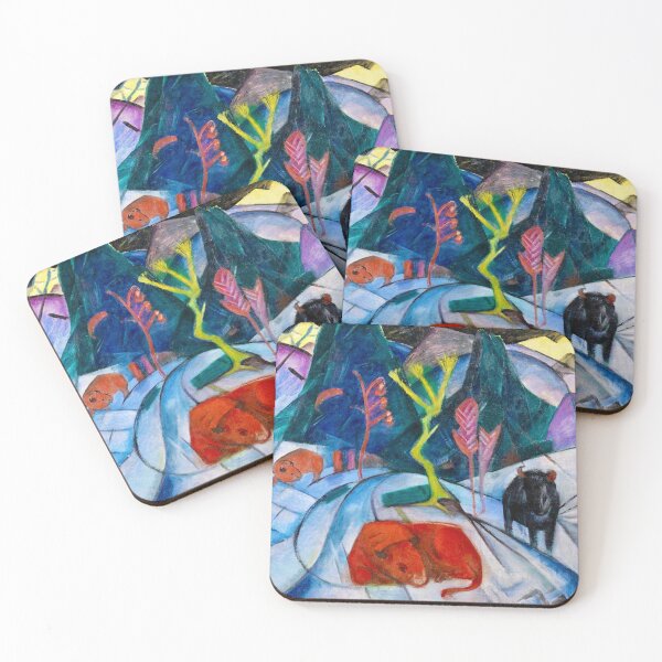 Item preview, Bison in Winter (Red Bison) by Franz Marc designed and sold by WonderweissStudio.