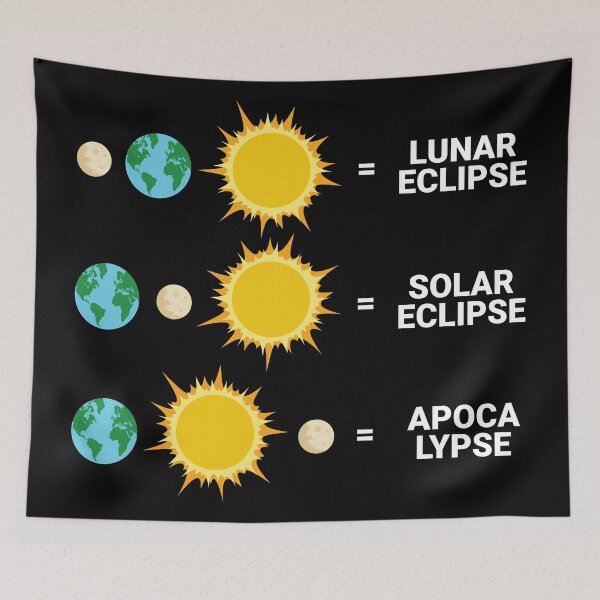 Item preview, Eclipse lunar Eclipse solar Apocalipsis Diseño divertido de la ciencia designed and sold by mrhighsky.