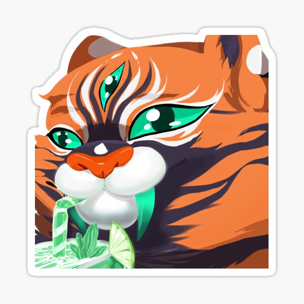 Aoara Cute Tiger Furry Sticker