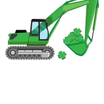 Imagen de la obra Loads Of Luck Excavator Construction Kids St. Patrick's Day Gear de DynamicDesign