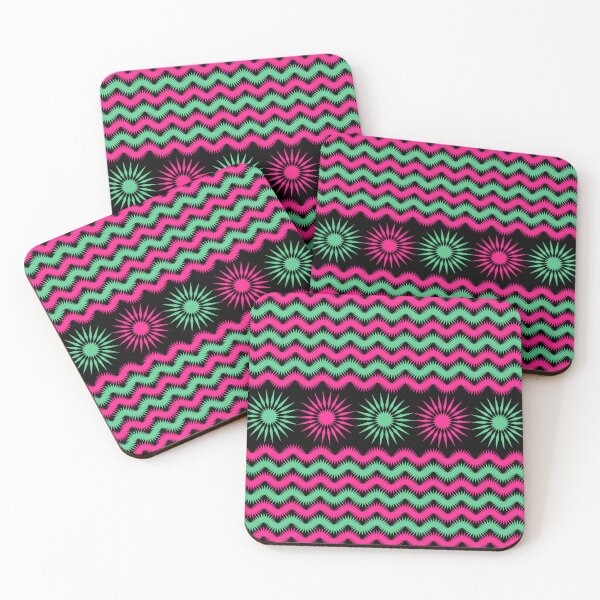 Artikelvorschau, Zickzack-Muster im rosa und grünen Zickzack entworfen und verkauft von Isma Saleem.