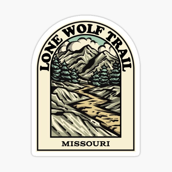 Aperçu de l'œuvre Lone Wolf Trail Missouri hiking backpacking trail créée et vendue par HalpinDesign.