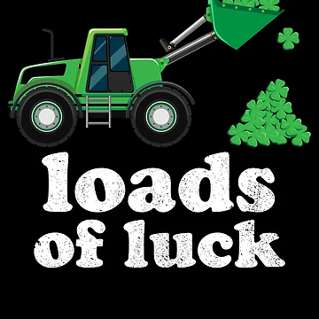 Imagen de la obra Loads Of Luck Front End Loader Kids St. Patrick's Day Gear de DynamicDesign