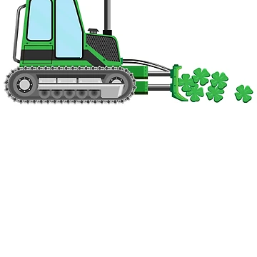 Imagen de la obra Kids St. Patrick's Day Shamrock Bulldozer Construction Gear de DynamicDesign