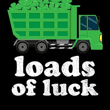Imagen de la obra Loads Of Luck Dump Truck Construction Kids St. Patrick's Day Gear de DynamicDesign
