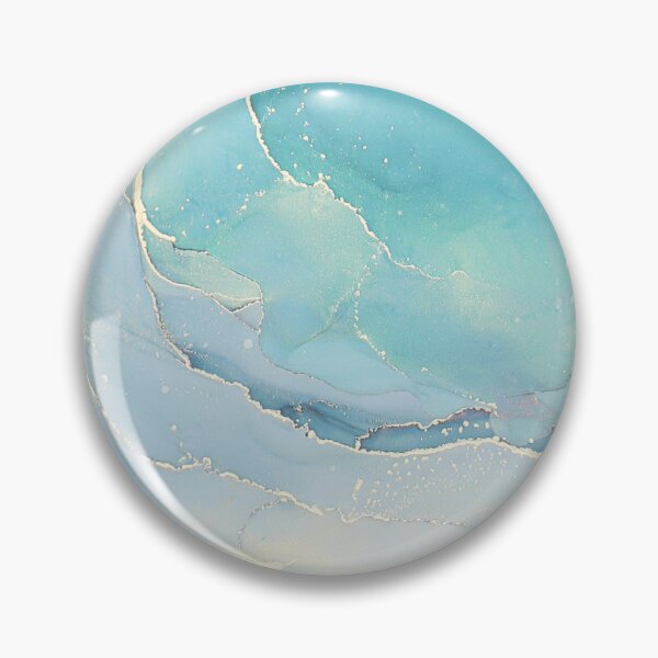Item preview, Azure Color Acrylic Fluid Design designed and sold by Dream Bloom Gallery.