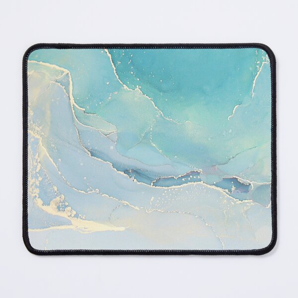 Item preview, Azure Color Acrylic Fluid Design designed and sold by Dream Bloom Gallery.