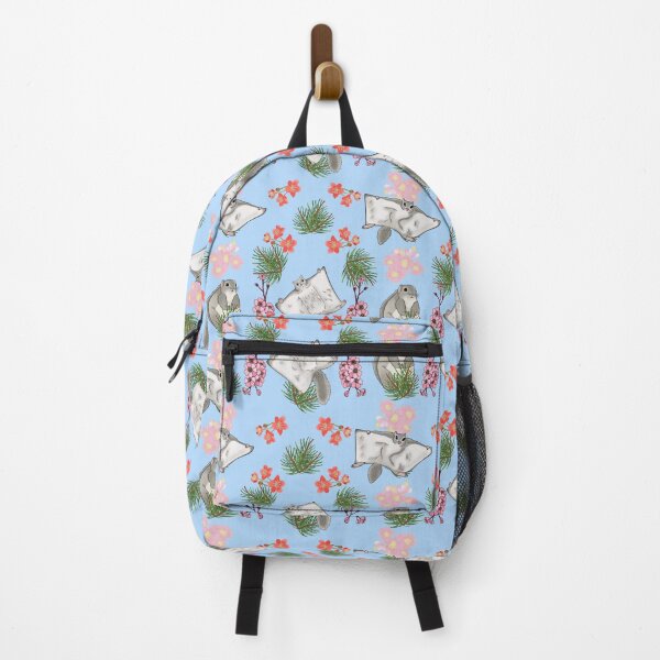 Item preview, Japanese dwarf flying squirrel and cherry blossom, sky blue designed and sold by Naty Design Prague.