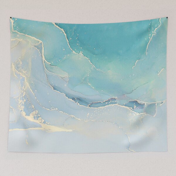 Item preview, Azure Color Acrylic Fluid Design designed and sold by Dream Bloom Gallery.