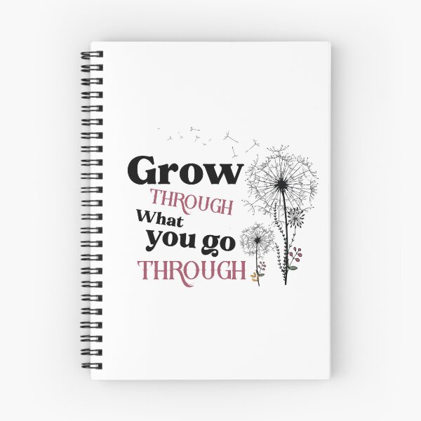 Item preview, MOTIVATIONAL QUOTE "Grow through what you go through" COLORFUL FLOWER sticker gift for wife gift for gilfriend gift for flower lovers for botanists  designed and sold by GhostAmine.