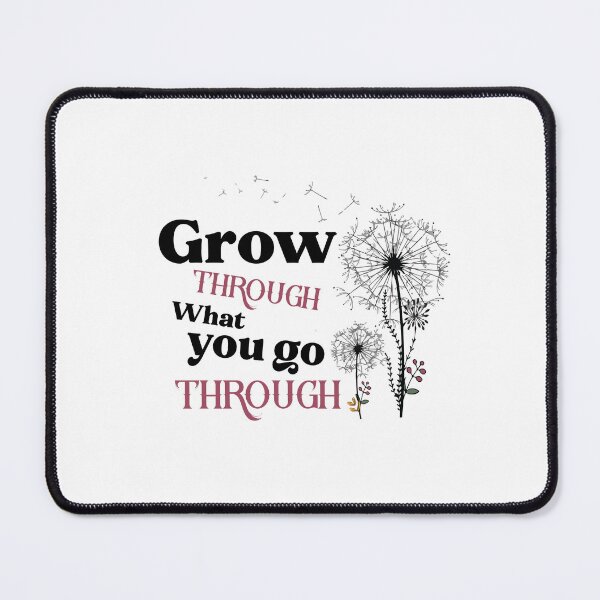 Item preview, MOTIVATIONAL QUOTE "Grow through what you go through" COLORFUL FLOWER sticker gift for wife gift for gilfriend gift for flower lovers for botanists  designed and sold by GhostAmine.