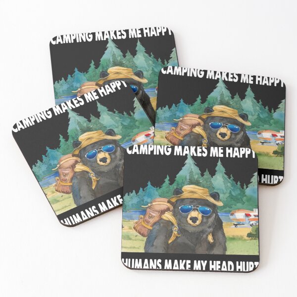 Item preview, Camping Makes Me Happy humans make my head hurt  designed and sold by CallieStore.