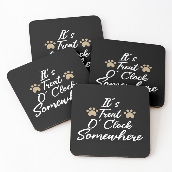 Item preview,  It's Treat O' Clock Somewhere , Funny Dog Bandana  designed and sold by AMERZAGUE DESIGN.
