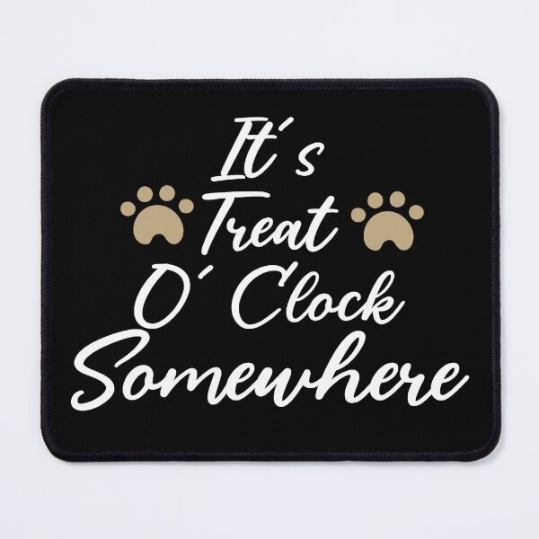 Item preview, It's Treat O' Clock Somewhere , Funny Dog Bandana designed and sold by AMERZAGUE DESIGN.