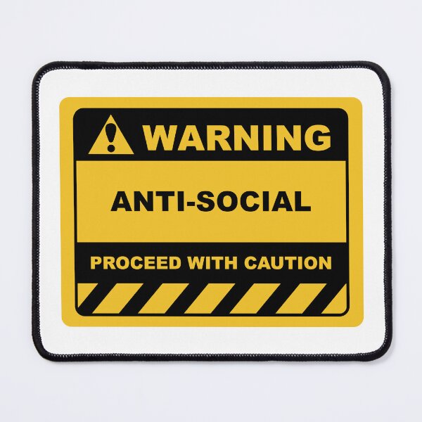 Item preview, Human Warning Sign ANTI-SOCIAL PROCEED WITH CAUTION Sayings Sarcasm Humor Quotes designed and sold by ColorMeHappy123.