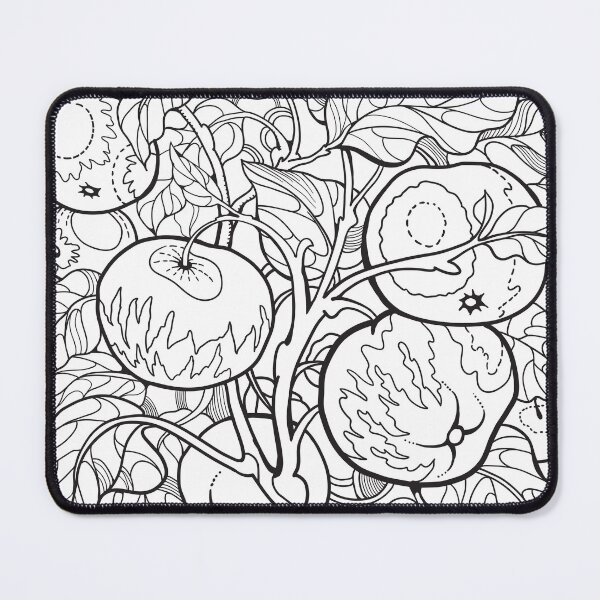 Item preview, Apple-tree branch with fruits and leaves designed and sold by fairytaleprints.