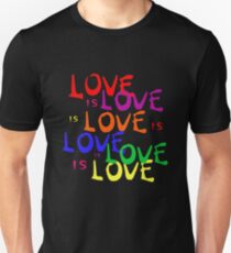 Regenbogen Liebe ist Liebe ist Liebe - Gay Pride Slim Fit T-Shirt