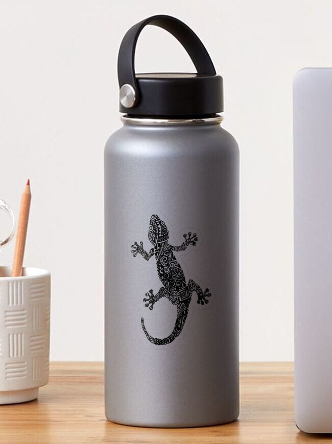 Thumbnail 1 of 3, Sticker, Complex Gecko designed and sold by wicat.