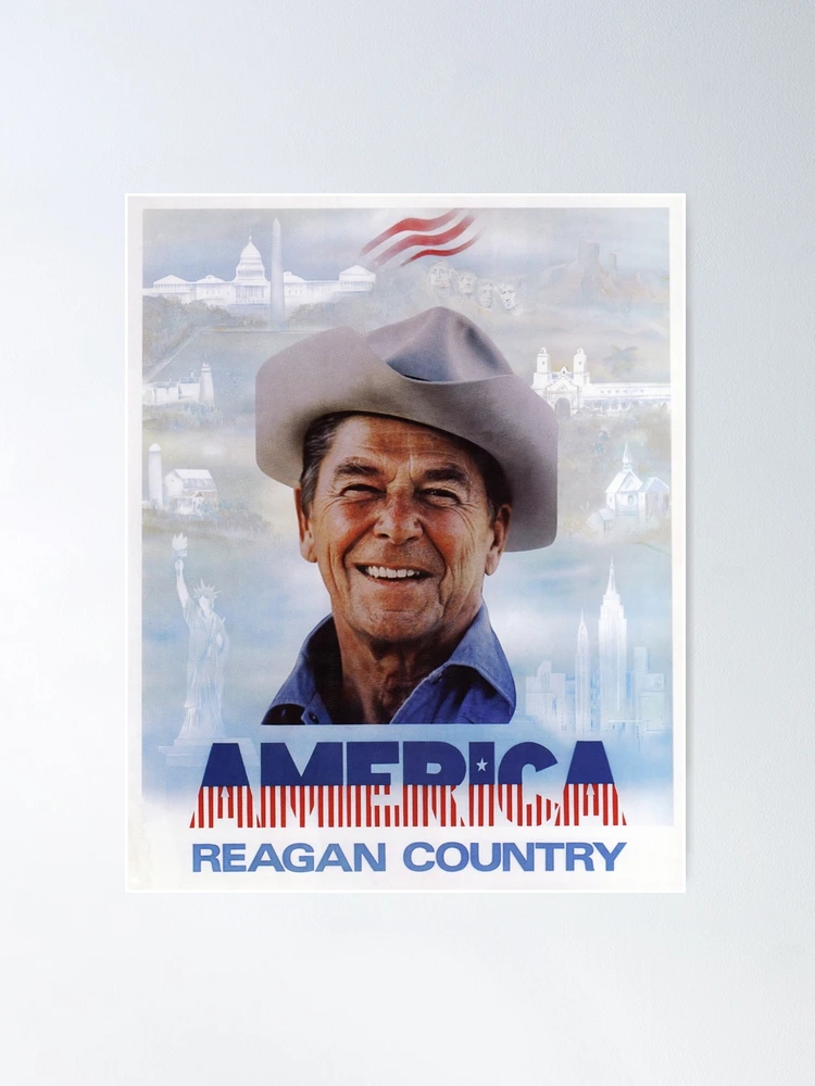 America Reagan Country - Vintage 1980s Campaign Poster