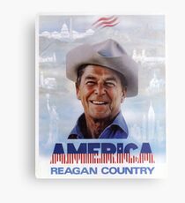 America Reagan Country - Vintage 1980s Campaign Poster Metal Print