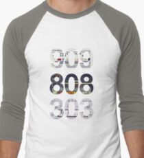 Roland 909 808 303 Classic Synth & Drum Machine Men's Baseball ¾ T-Shirt