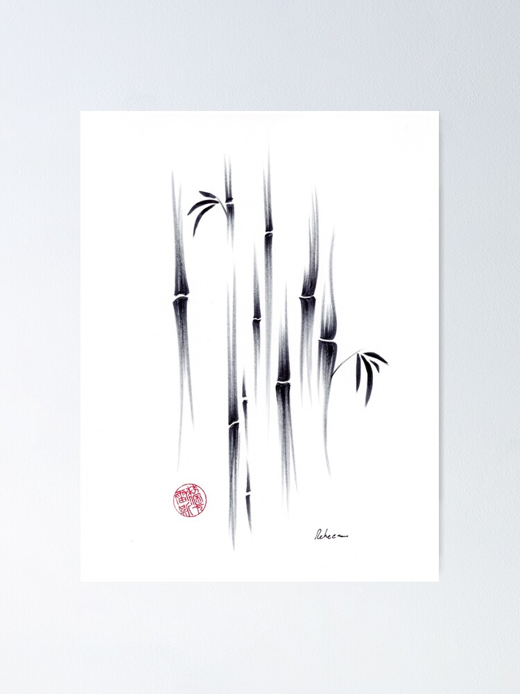 Gentle Soul Chinese japanese ink brush pen painting Photographic Print  for Sale by Rebecca Rees