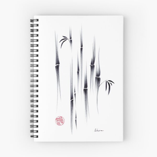 Aperçu de l'œuvre Dreamland - pinceau d'encre sumie peinture bambou zen par Rebecca Rees créée et vendue par Rebecca Rees.