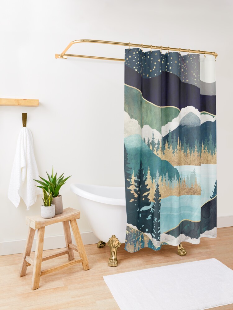 Alternate view of Star Lake Shower Curtain