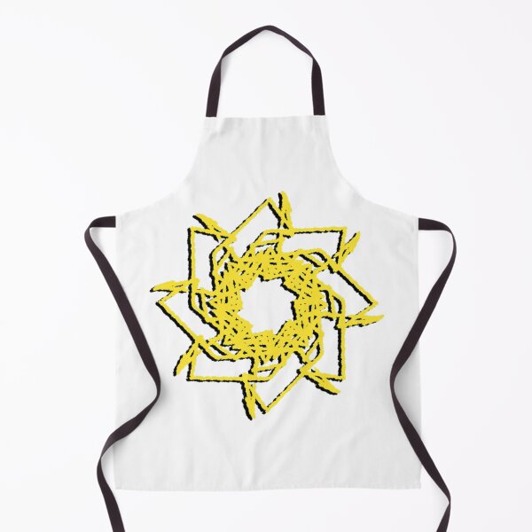 Item preview, yellow star with black, abstract art designed and sold by Meo Design.