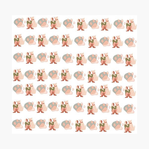 Item preview, Girl with Dog and paw dog Pattern designed and sold by KAYA22 ★★★★★.