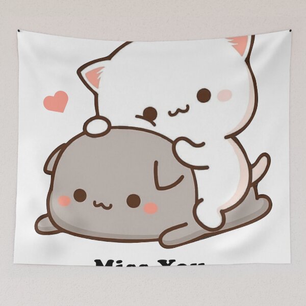 Item preview, Peach and goma mochi cat, I miss you.. designed and sold by ArtEye1.