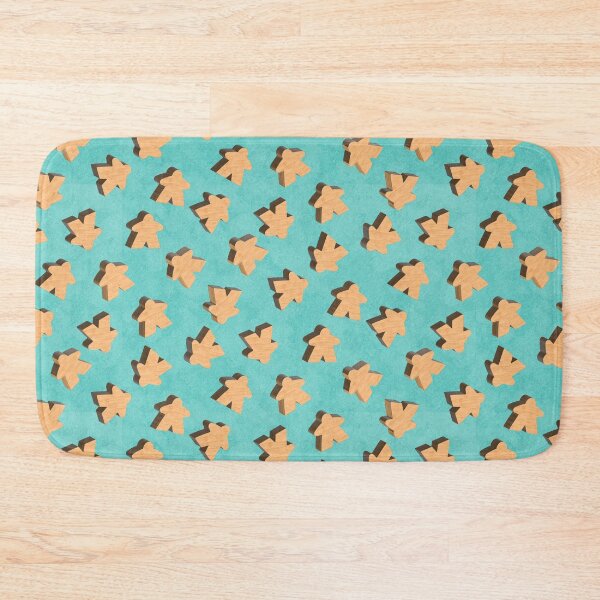 Item preview, Wooden Meeples on Blue | Board Game Night designed and sold by Zab Butler Design.