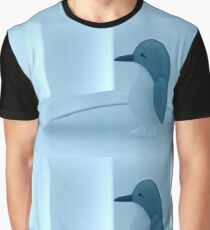 Little Penguin Blue Graphic T-Shirt