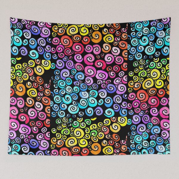 Item preview, Pattern with Rainbow Spirals designed and sold by CarolineLembke.