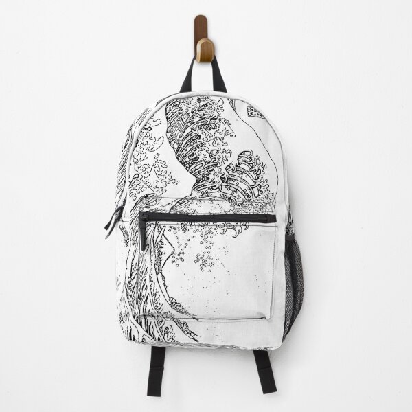 Item preview, THE GREAT WAVE Kanagawa Hokusai t-shirt backpack designed and sold by matteo-torino.