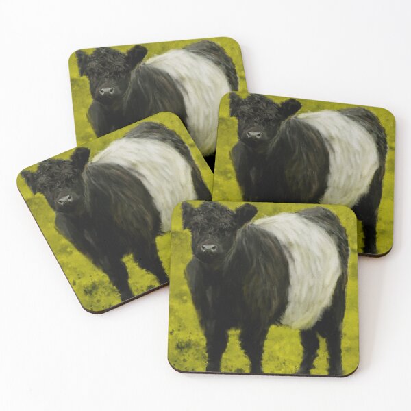 Item preview, Belted Galloway Cow, Cute Farm Animal, Belted Galloway Cattle Oil Paint, Scottish Belted Galloway Cattle designed and sold by Paintcorner.