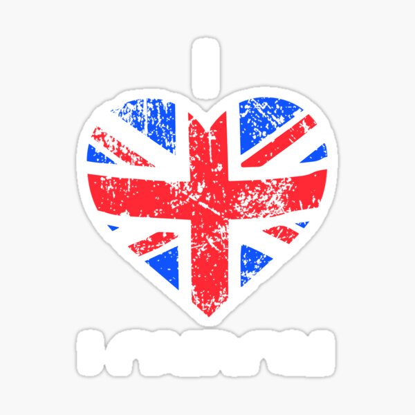 London Union Jack Heart Pin Badge 