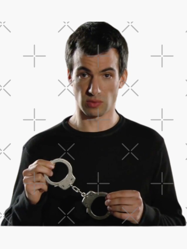 "Nathan for you claw of shame handcuffs" Sticker for Sale by