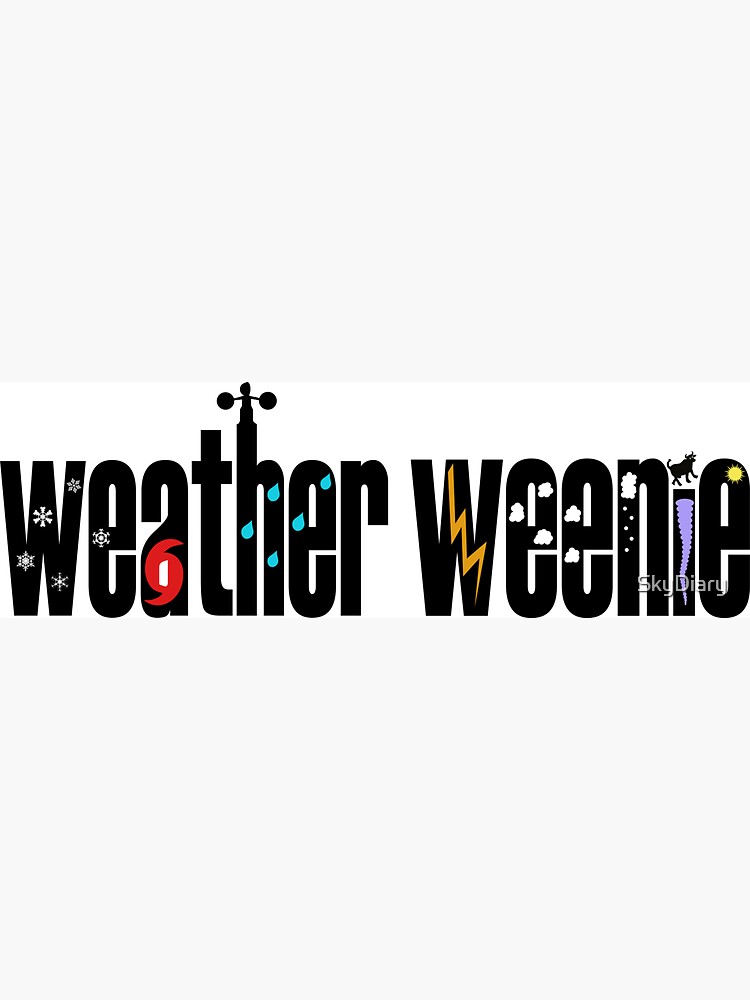 Thumbnail 3 of 3, Magnet, Weather Weenie - weather geek and proud! designed and sold by SkyDiary.