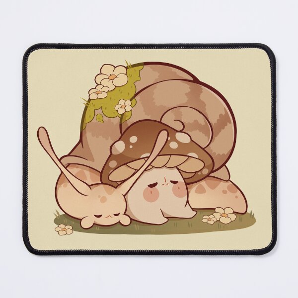 Item preview, Cute mushroom and snail friend taking a nap designed and sold by Rihnlin.