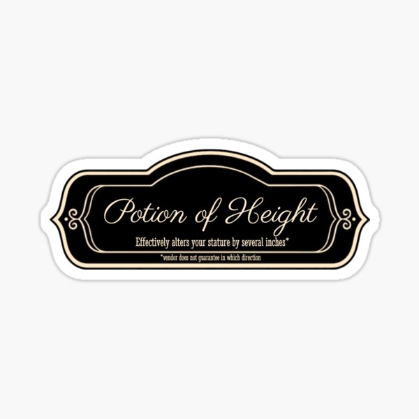 Potion of Height Label Sticker