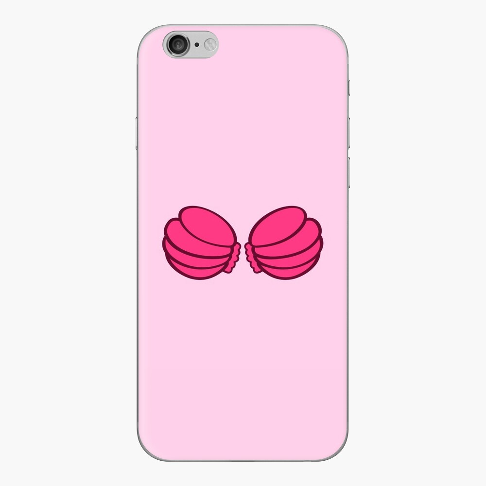 Pink Seashell Bra Sticker for Sale by dupabyte