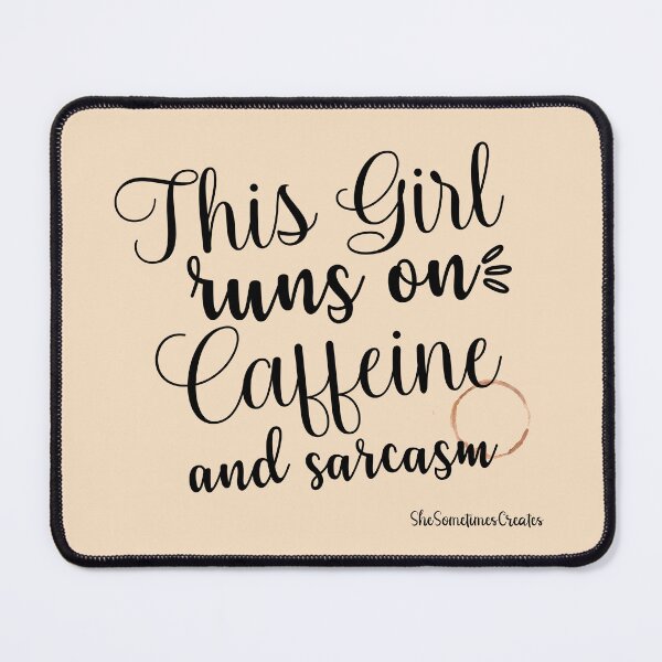 Item preview, Powered by Caffeine and Sarcasm designed and sold by SheMayCreate.