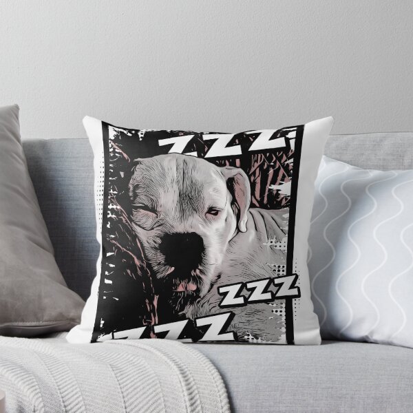 Item preview, Sleeping White Boxer designed and sold by TASIllustration.