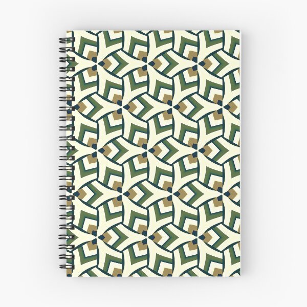 Artikelvorschau, Klassisches olivgrünes und braunes dreieckiges nahtloses Blumenmuster entworfen und verkauft von PatternFantasy.